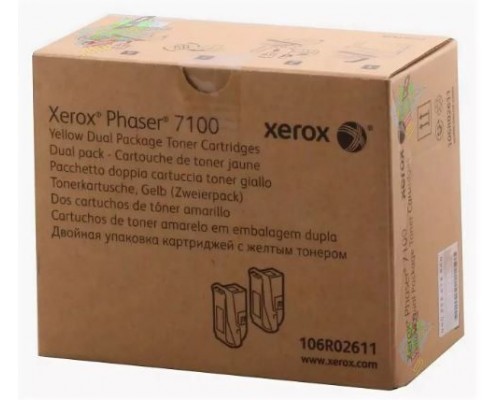 106R02611 картридж с желтым тонером для Xerox Phaser 7100