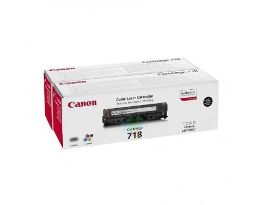 Cartridge 718Bk 2662B005[AA] 2 картриджа для Canon LBP7200 MF8330/8350