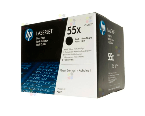 HP 55X (CE255XD) 2-pack картридж черный для HP Color LaserJet P3015