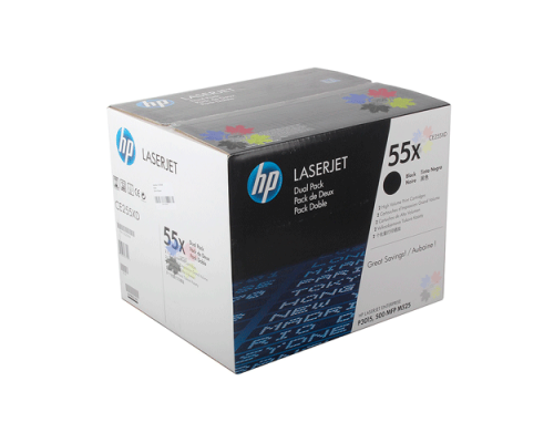 HP 55X (CE255XD) 2-pack картридж черный для HP Color LaserJet P3015